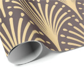 アールデコパターンシームレスな金色の背景。スキニー ラッピングペーパー (ロールコーナー)