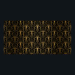 アールデコパターンシームレスな黒と金ゴールドの背景 ポスター<br><div class="desc">アールデコパターンシームレスな黒と金ゴールド背景。金属製のシェルまたははかりで測レースオーナメント。幾何ミニマルデザイン。ヴィンテージ線1920-30年代のモチーフ。高級ヴィンテージイラストレーション</div>