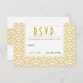 アールデコパターン応答カード 出欠カード (正面/裏面)