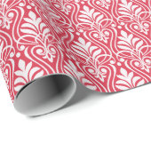 アールデコパターン01 – パラダイスピンクの白 ラッピングペーパー (ロールコーナー)