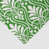 アールデコパターン01 – 森の緑の上の白 薄葉紙 (詳細)