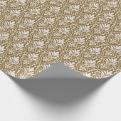 アールデコパターン01 -金ゴールド融合の白 ラッピングペーパー (角)