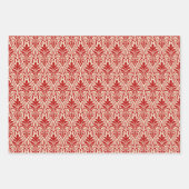 アールデコパターン01 - Escher Red on Off-White ラッピングペーパーシート (正面3)