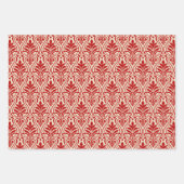 アールデコパターン01 - Escher Red on Off-White ラッピングペーパーシート (正面2)