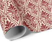 アールデコパターン01 - Midnight Red on Off-White ラッピングペーパー (ロールコーナー)