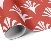 アールデコパターン02 – ペルシャ赤の白 ラッピングペーパー (ロールコーナー)