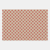 アールデコパターン02 - Escher Red on Off-White ラッピングペーパーシート (正面3)