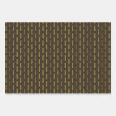 アールデコパターン03 – デコブラックのデコ金ゴールド ラッピングペーパーシート (正面3)