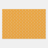 アールデコパターン03 – 鮮やかなガンボージュのオフホワイト ラッピングペーパーシート (正面3)