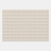 アールデコパターン05 – 白の迷彩緑 ラッピングペーパーシート (正面3)