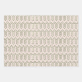 アールデコパターン05 – 白の迷彩緑 ラッピングペーパーシート (正面2)