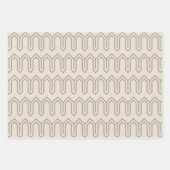 アールデコパターン05 – 白の迷彩緑 ラッピングペーパーシート (正面)