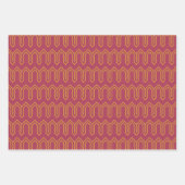 アールデコパターン05 - Raspberry Pin上のDeco金ゴールド2 ラッピングペーパーシート (正面2)