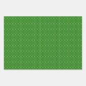 アールデコパターン10 – 森林の緑の淡白 ラッピングペーパーシート (正面2)