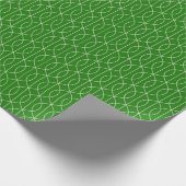 アールデコパターン10 – 森林の緑の淡白 ラッピングペーパー (角)