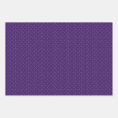 アールデコパターン12 – キャドリーパープルのオフホワイト ラッピングペーパーシート (正面3)