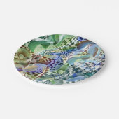 アールデコパターン – イン奥行きと光学的イリュージョン ペーパープレート (アングル)