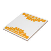 アールデコパターン(オレンジはっきりした) タイル (側面)