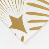 アールデコパターン。シームレスな白と金ゴールド背景 フリースブランケット (角)