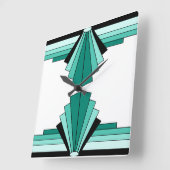 アールデコパターン スクエア壁時計 (傾斜)