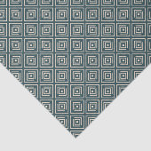 アールデコパターン |ティール（緑がかった色）タン 薄葉紙 (詳細)