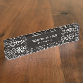 アールデコパターン デスクネームプレート (側面)