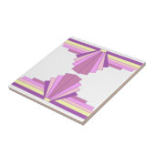 アールデコパターン（ピンクと紫） タイル (側面)