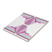 アールデコパターン（ピンクと緑） タイル (側面)