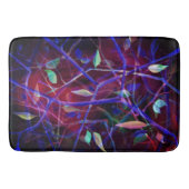 アールデコパターン – ブルゴーニュ葉抽象芸術 バスマット (正面)