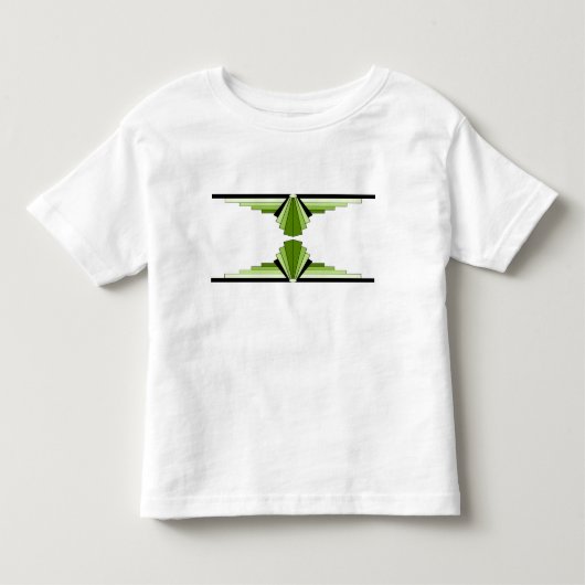 アールデコパターン(ライム) トドラーTシャツ (正面)