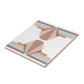 アールデコパターン(接線と青) タイル (側面)