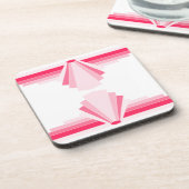 アールデコパターン（明るいピンク） コースター (左側)