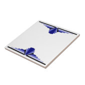 アールデコパターン(深い青) タイル (側面)