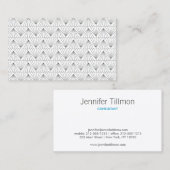 アールデコパターン（灰色） 名刺 (正面/裏面)