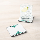 アールデコパターン（緑と黒） コースター (右側)