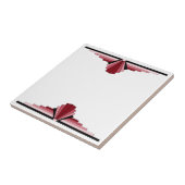 アールデコパターン(赤) タイル (側面)