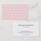 アールデコパターン（赤） 名刺 (正面/裏面)