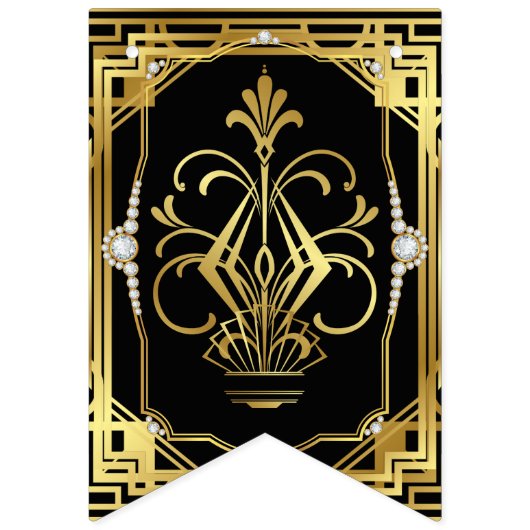 アールデコパッティングオンザリッツ バンティングフラッグ (第1の旗)