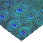 アールデコパリジャンティール(緑がかった色)グリーンピーコックフェザー ショートテーブルランナー (コーナー)