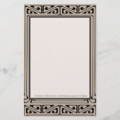 アールデコパーソナライズされたブラック、ブラウン、クリーム (正面)