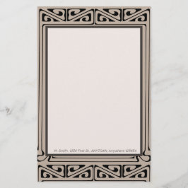 アールデコパーソナライズされたブラック、ブラウン、クリーム