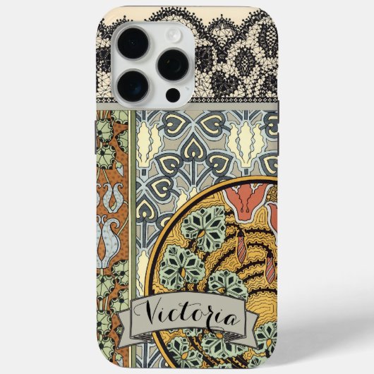 アールデコパーソナライズされたヴィンテージリリー型iphone Case-Mate iPhoneケース (裏面)