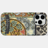 アールデコパーソナライズされたヴィンテージリリー模様 Case-Mate iPhoneケース (裏面 (横))