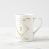 アールデコパーソナライズされた中国マグカップ ボーンチャイナマグカップ (右)