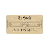 アールデコパーソナライズされた元ライブラリ ラベル (正面)