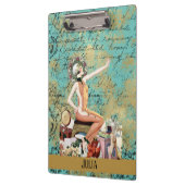 アールデコパーソナライズされた クリップボード (左)