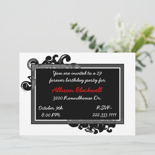 アールデコパーティの招待状 招待状 (スタンド正面)