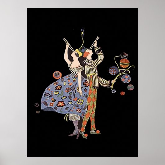 アールデコパーティー対お祝い ポスター (正面)