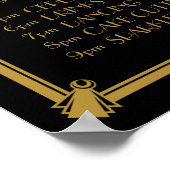 アールデコパーティー日イベントプランナー、サービス注文 ポスター (角)