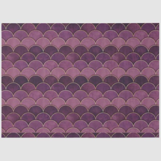 アールデコパープルシェードデクページティッシュペーパー 薄葉紙 (正面)